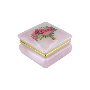Kasetka alabastrowa kwadratowa 6x6cm (w pudełku)