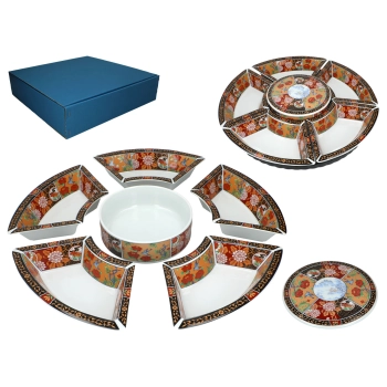 Naczynie ceramiczne do serowania przekąsek - Lazy Suzan