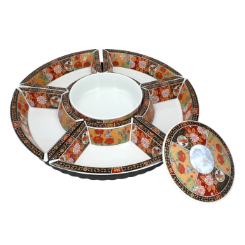 Naczynie ceramiczne do serowania przekąsek - Lazy Suzan