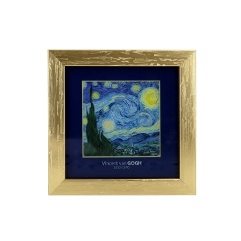 Obrazek - V. van Gogh, Gwiaździsta noc, złota ramka (CARMANI)