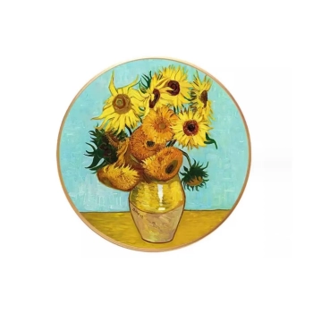 Obrazek okrągły - V. van Gogh, Słoneczniki (CARMANI)
