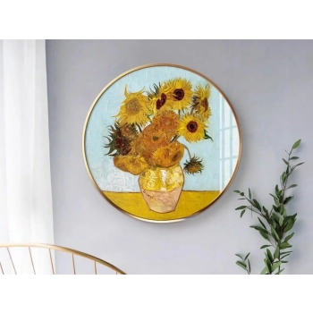 Obrazek okrągły - V. van Gogh, Słoneczniki (CARMANI)