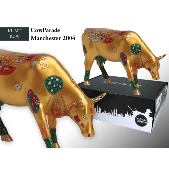 CowParade Manchester 2004, Klimt Kow, autor: Annabel Church-Smith.
