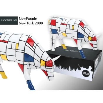 CowParade New York 2000, Moondriaan, autor: Jon Eastman.