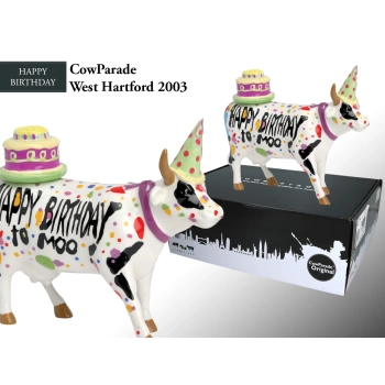 CowParade West Hartford 2003, Happy Birthday, autor: Juan Andreu & Mike Dowdall.