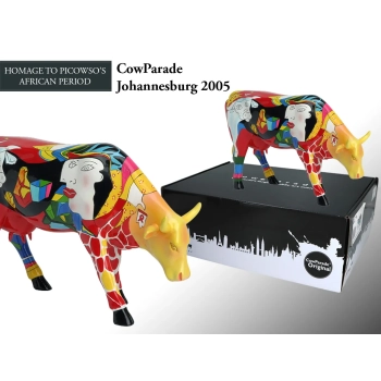 CowParade Johannesburg 2005, Homage to Picowso's African Period, autor: Annalie Dempsey.
