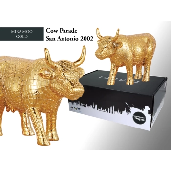 CowParade Mira Moo Gold, San Antonio 2002, autor: Margaret Pedrotti