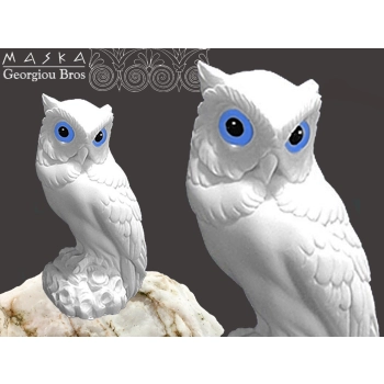 Sowa - symbol Ateny -alabaster grecki