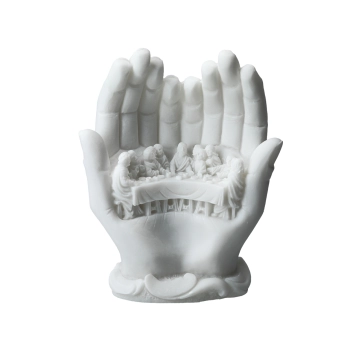 Ostatnia wieczerza - w dłoniach -alabaster grecki