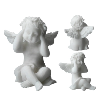 Zestaw 3 aniołków - alabaster grecki