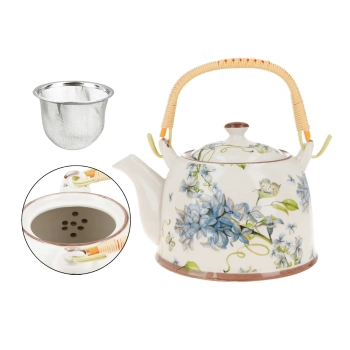 Czajnik ceramiczny z zaparzaczem - Bez (CARMANI)