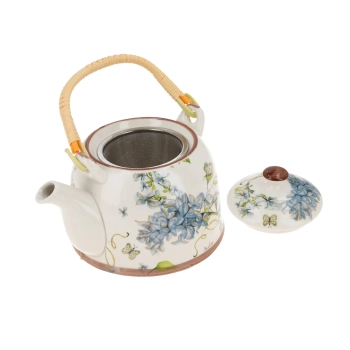 Czajnik ceramiczny z zaparzaczem - Bez (CARMANI)