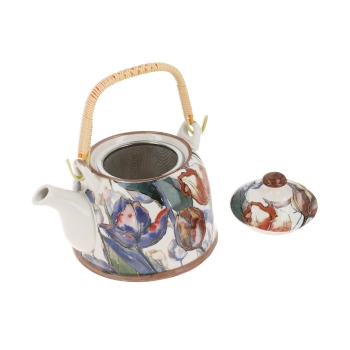 Czajnik ceramiczny z zaparzaczem - Tulipany (CARMANI)