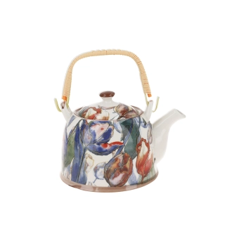 Czajnik ceramiczny z zaparzaczem - Tulipany (CARMANI)