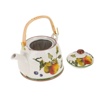 Czajnik ceramiczny z zaparzaczem - Owoce (CARMANI)