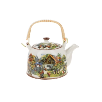 Czajnik ceramiczny z zaparzaczem - Dworek nad stawem (CARMANI)