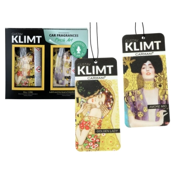 Kpl. 2 zapachów samochodowych - G. Klimt, Amore mio i Golden Lady  (CARMANI)