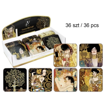 36 podkładek korkowych, display - G. Klimt, mix