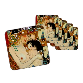 Kpl. 6 podkładek korkowych - G. Klimt, Macierzyństwo (CARMANI)