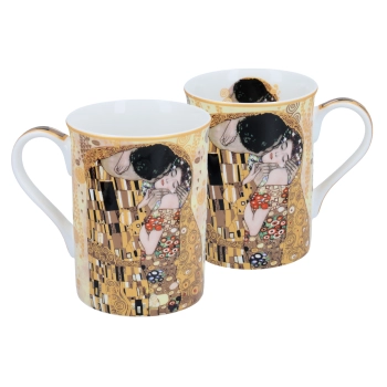 Kubek Classic New - G. Klimt, Pocałunek (kremowe tło, CARMANI)