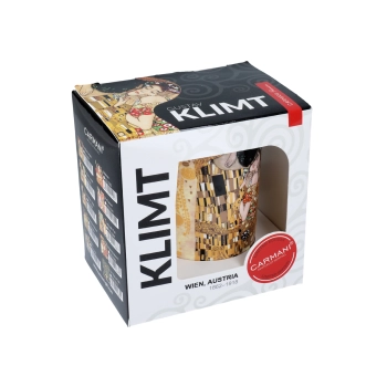 Kubek Classic New - G. Klimt, Pocałunek (kremowe tło, CARMANI)
