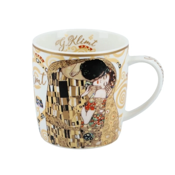 Kubek w puszce - G. Klimt, Pocałunek, kremowe tło (CARMANI)