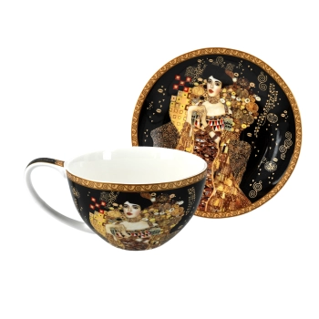 Filiżanka ze spodkiem - G. Klimt, Adela, czarne tło (CARMANI)