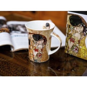Kubek - G. Klimt, Pocałunek, kremowe tło (CARMANI)
