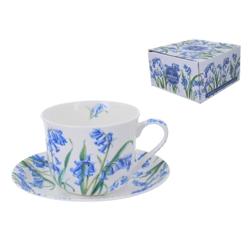 Filiżanka śniadaniowa ze spodkiem - Bluebell (FBCh)