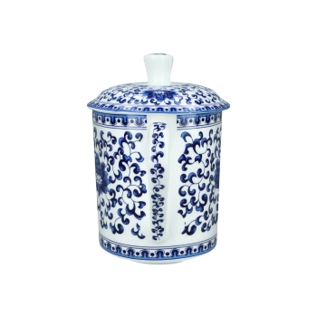 Kubek porcelanowy z przykrywką