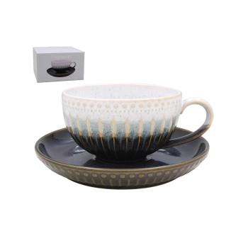 Filiżanka ze spodkiem - Reactive Glaze