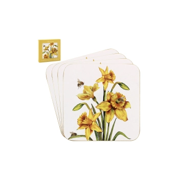 Kpl. 4 podkładek pod kubek - Bee-Tanical Daffodil