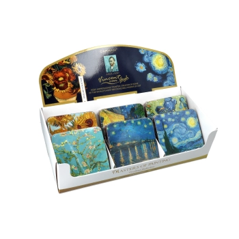 Display 36 podkładek korkowych - V. van Gogh, mix (CARMANI)
