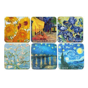 Display 36 podkładek korkowych - V. van Gogh, mix (CARMANI)