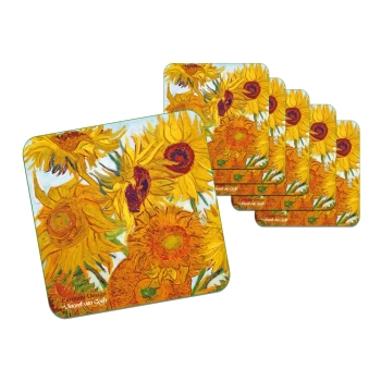 Kpl. 6 podkładek korkowych - V. van Gogh, Słoneczniki (CARMANI)
