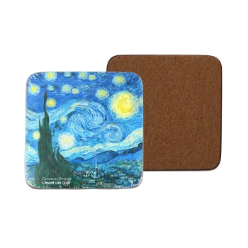 Kpl. 6 podkładek korkowych - V. van Gogh, Gwiaździsta Noc (CARMANI)