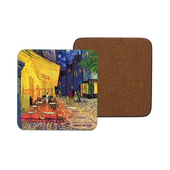 Kpl. 6 podkładek korkowych - V. van Gogh, Taras Kawiarni w Nocy (CARMANI)