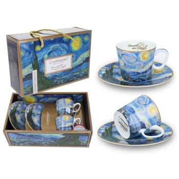 Kpl. 2 filiżanek espresso - V. van Gogh, Gwiaździsta noc (CARMANI)