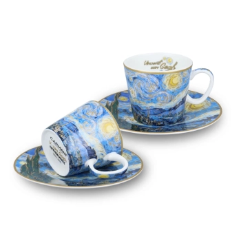 Kpl. 2 filiżanek espresso - V. van Gogh, Gwiaździsta noc (CARMANI)