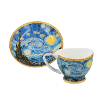 Filiżanka espresso Vanessa - V. van Gogh, Gwiaździsta Noc (CARMANI)