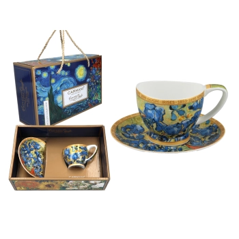 Filiżanka espresso Vanessa - V. van Gogh, Irysy (CARMANI)