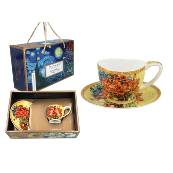 Filiżanka espresso Vanessa - V. van Gogh, Czerwone maki i stokrotki (CARMANI)