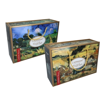 Kpl. 2 filiżanek ze spodkami - V. van Gogh, Chaty kryte strzechą (CARMANI)