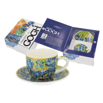 Filiżanka espresso ze spodkiem - V. van Gogh, Irysy (CARMANI)
