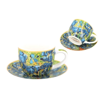 Filiżanka espresso ze spodkiem - V. van Gogh, Irysy (CARMANI)