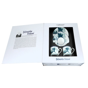 Kpl. 2 filiżanek espresso - Hokusai Katsushika, Wielka fala w Kanagawie (CARMANI)