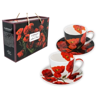 Kpl. 2 filiżanek ze spodkami - Floral story (CARMANI)