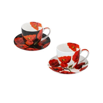 Kpl. 2 filiżanek ze spodkami - Floral story (CARMANI)
