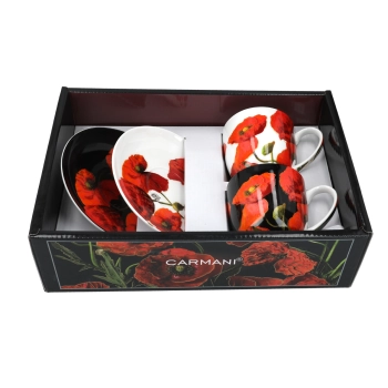 Kpl. 2 filiżanek ze spodkami - Floral story (CARMANI)