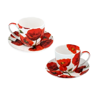 Kpl. 2 filiżanek ze spodkami - Floral story (CARMANI)